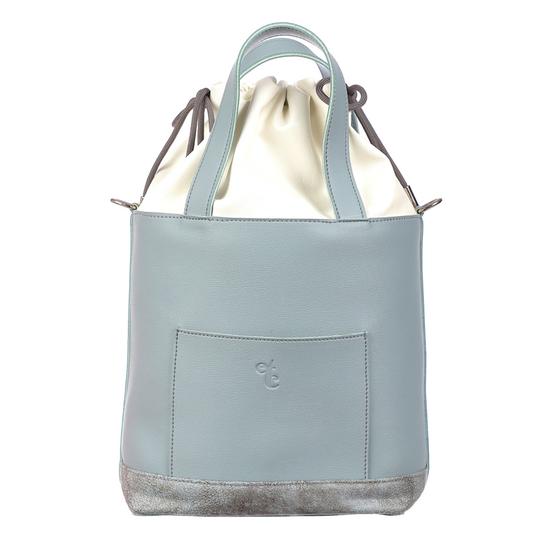 In the grey bucket bag white pouch Elevate Your Style Shop Online Etcetera