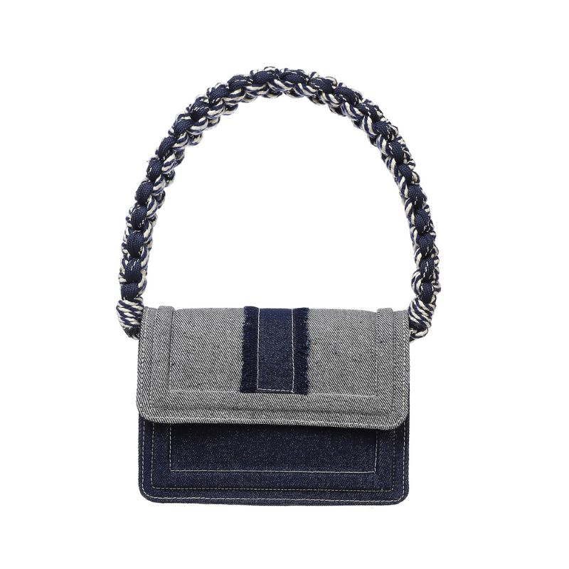 Denim Mini Two Tone With Cord Handle