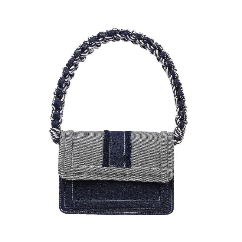 Denim Mini Two Tone With Cord Handle