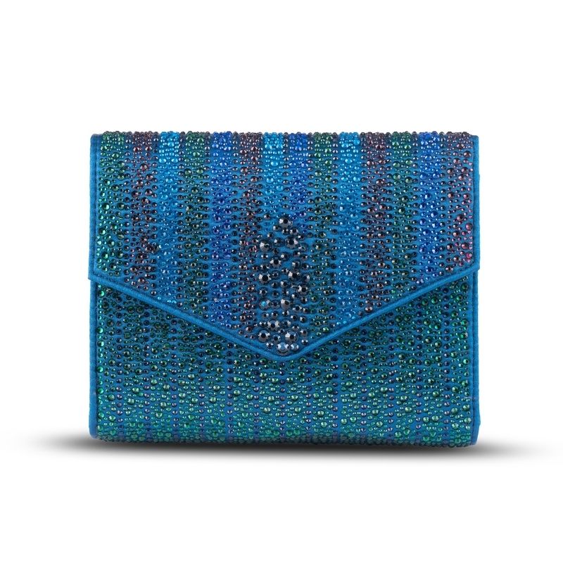 Etcetera crystal envelope emerald party bag