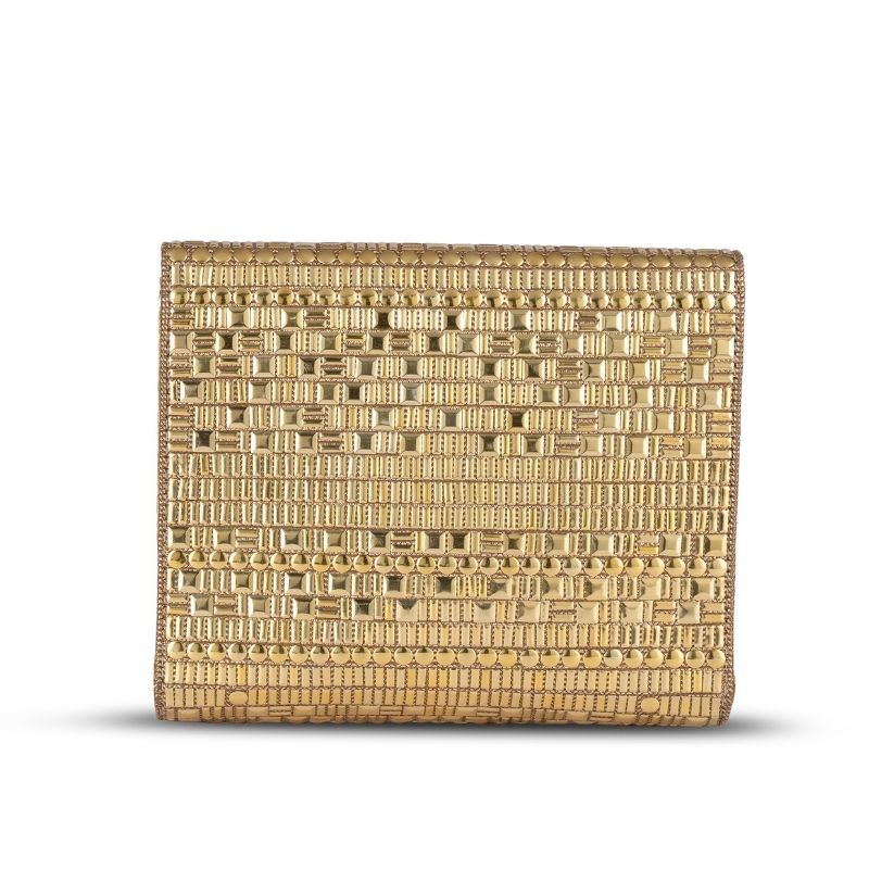 Galaxy Party Clutch Wedding Bag In Gold