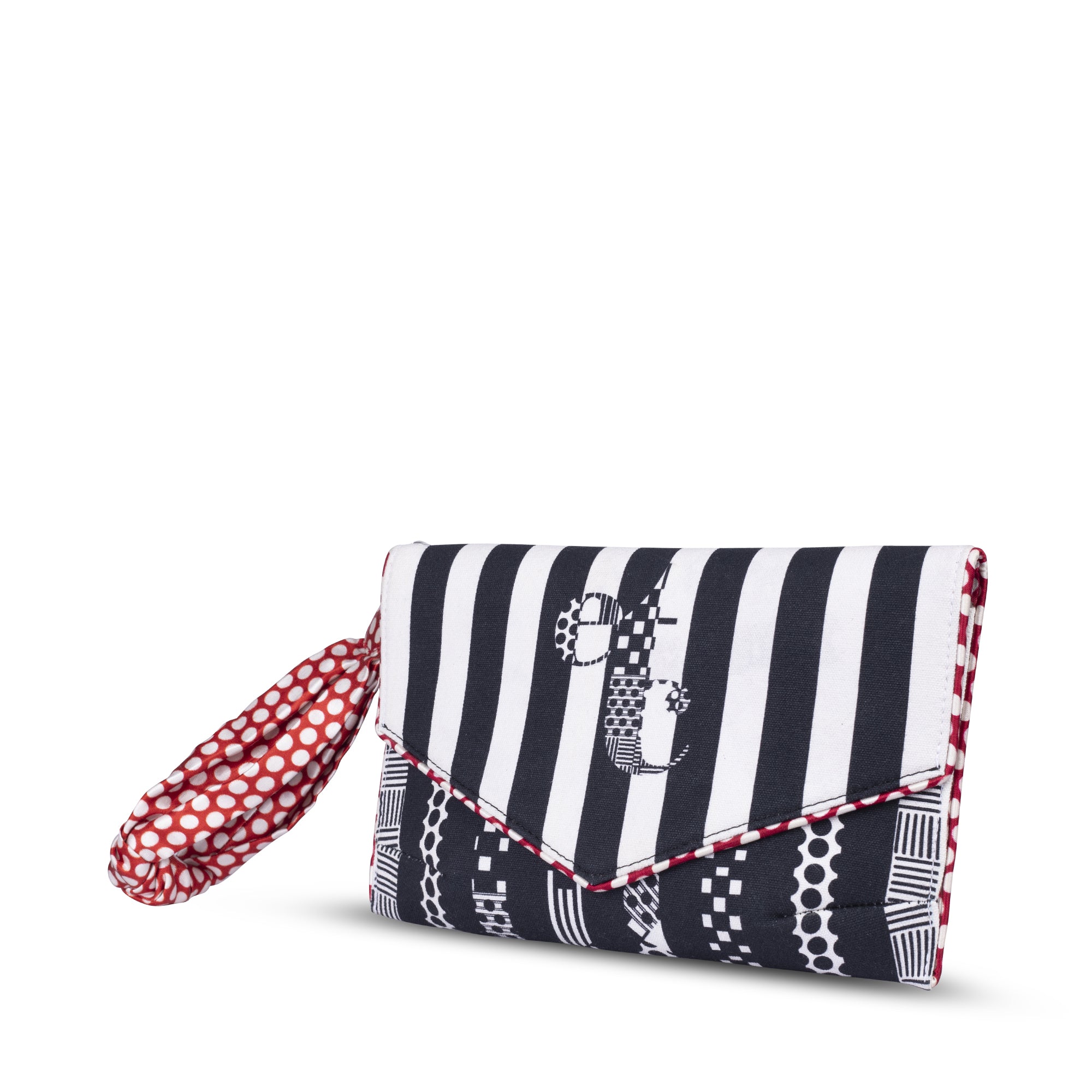 Black n White etc Envelope Wristlet