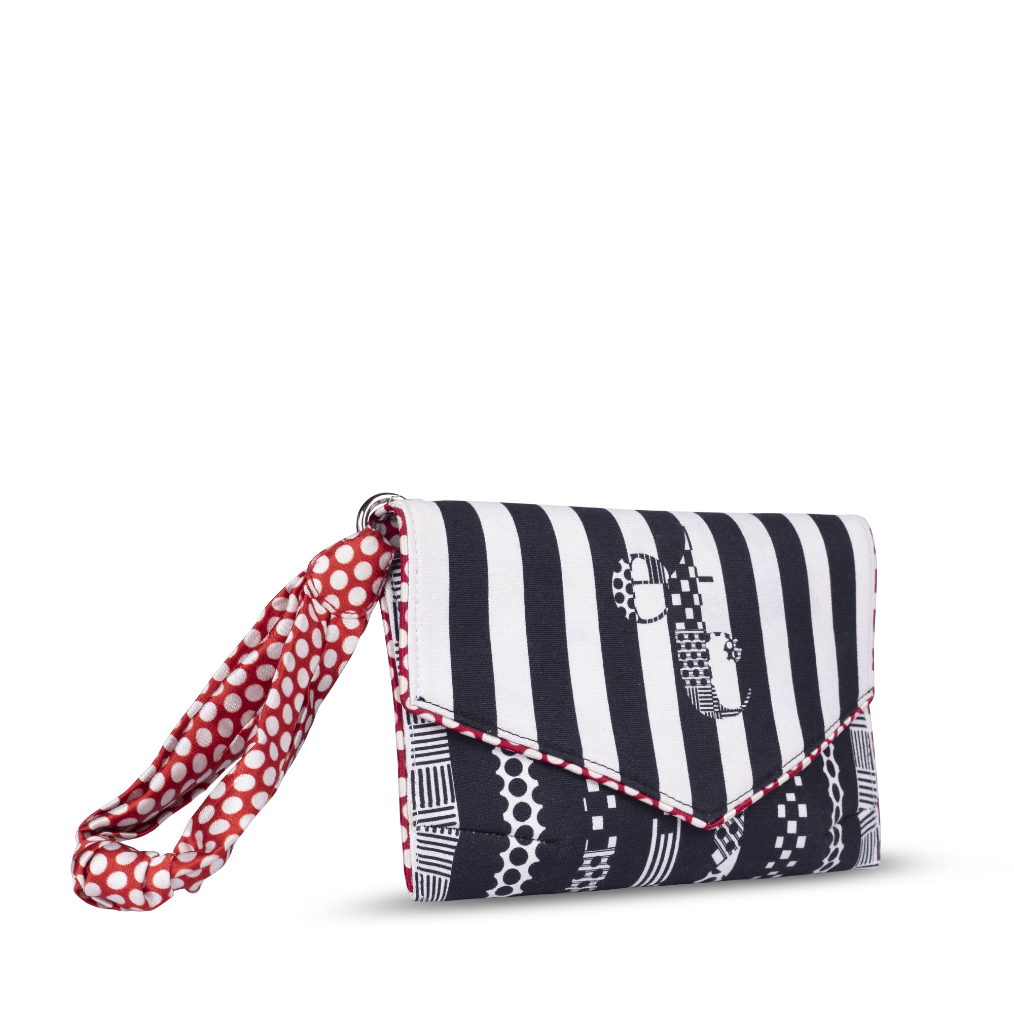 Black n White etc Envelope Wristlet