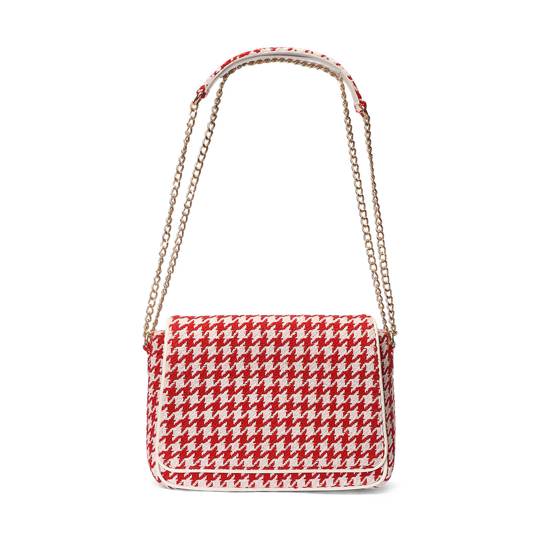 Houndstooth Red Shoulder bag