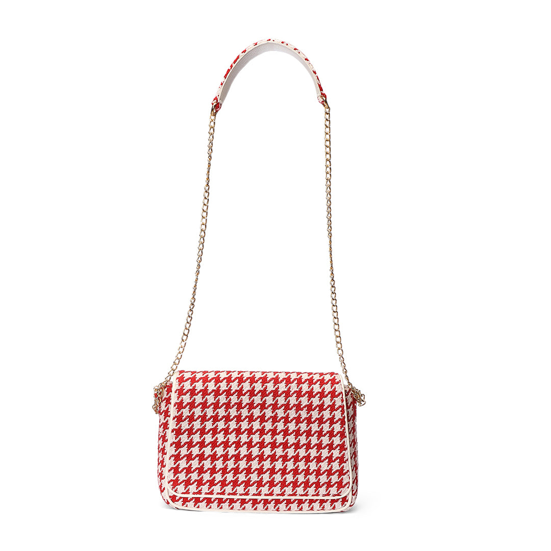Houndstooth Red Shoulder bag