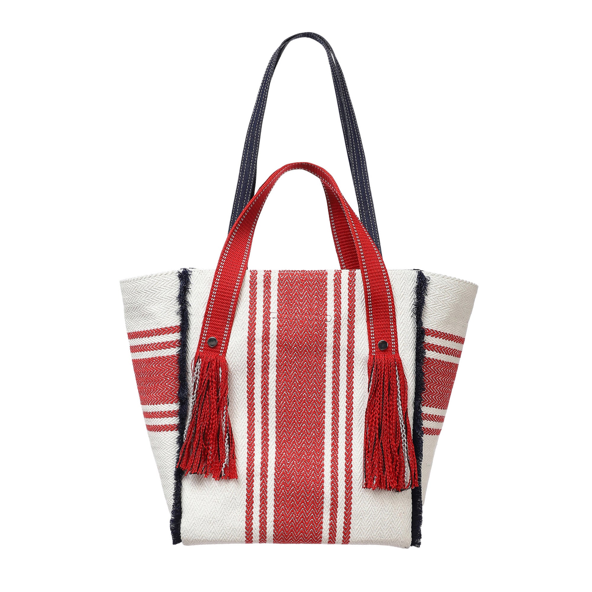 Madras Denim Large Travel Tote