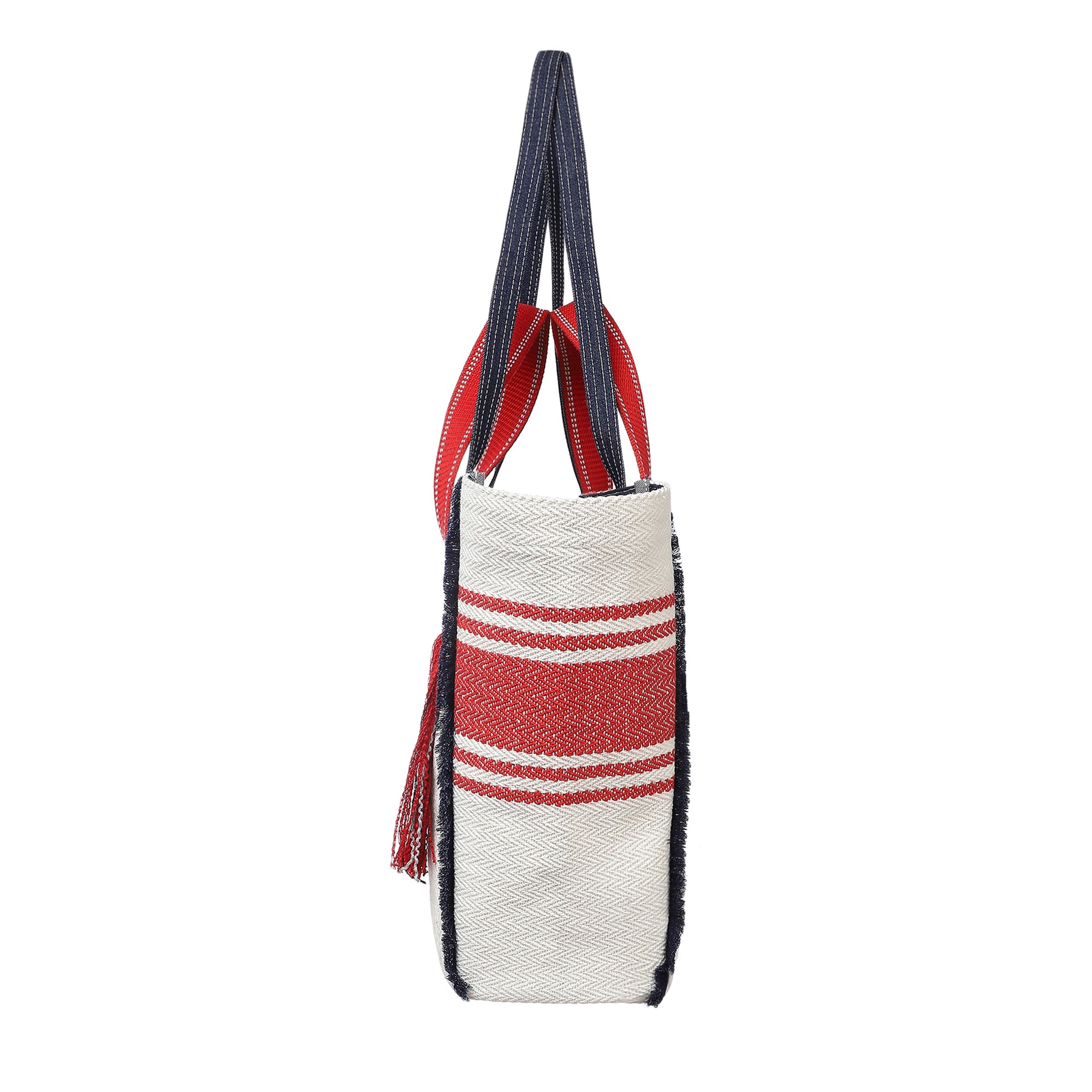Madras Denim Large Travel Tote