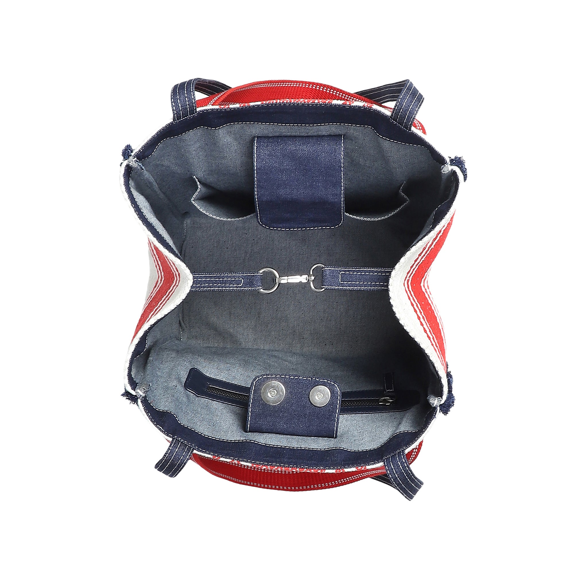 Madras Denim Large Travel Tote