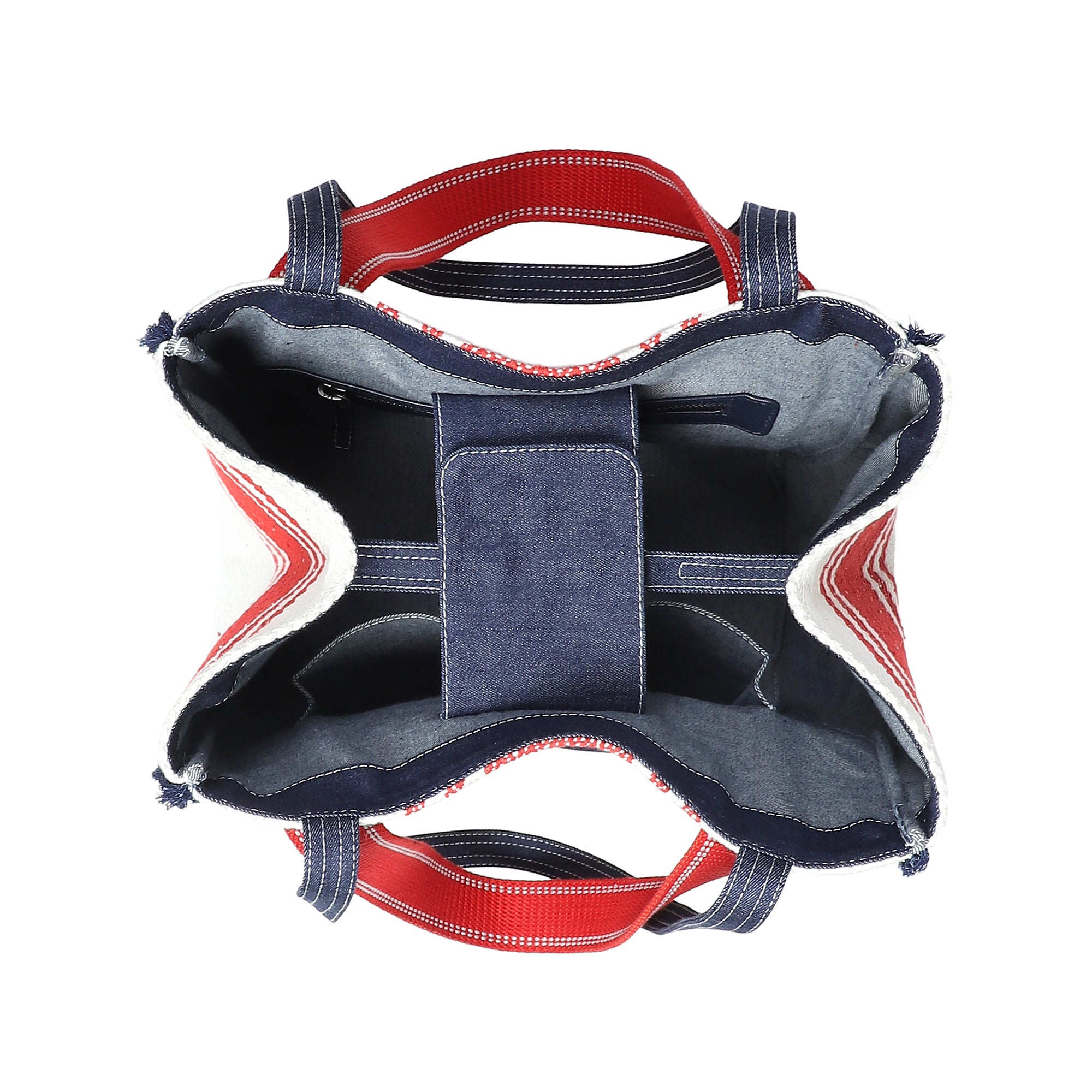 Madras Denim Large Travel Tote