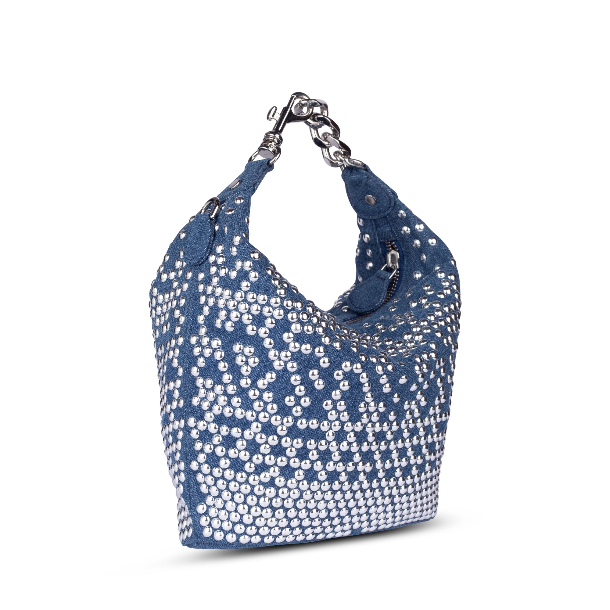 Denim Silver pouch