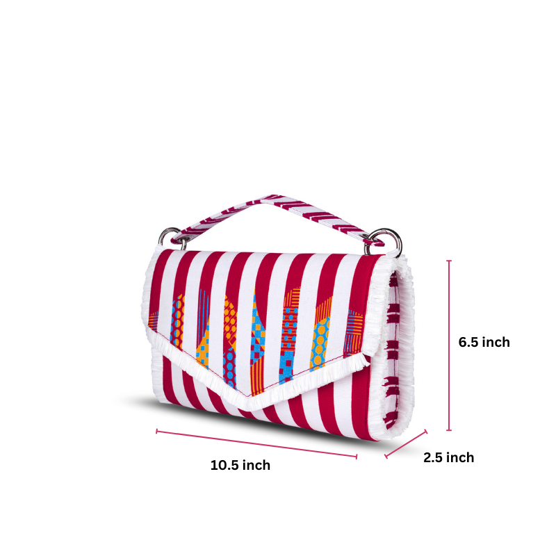 Red n White Candy etc Envelope Clutch