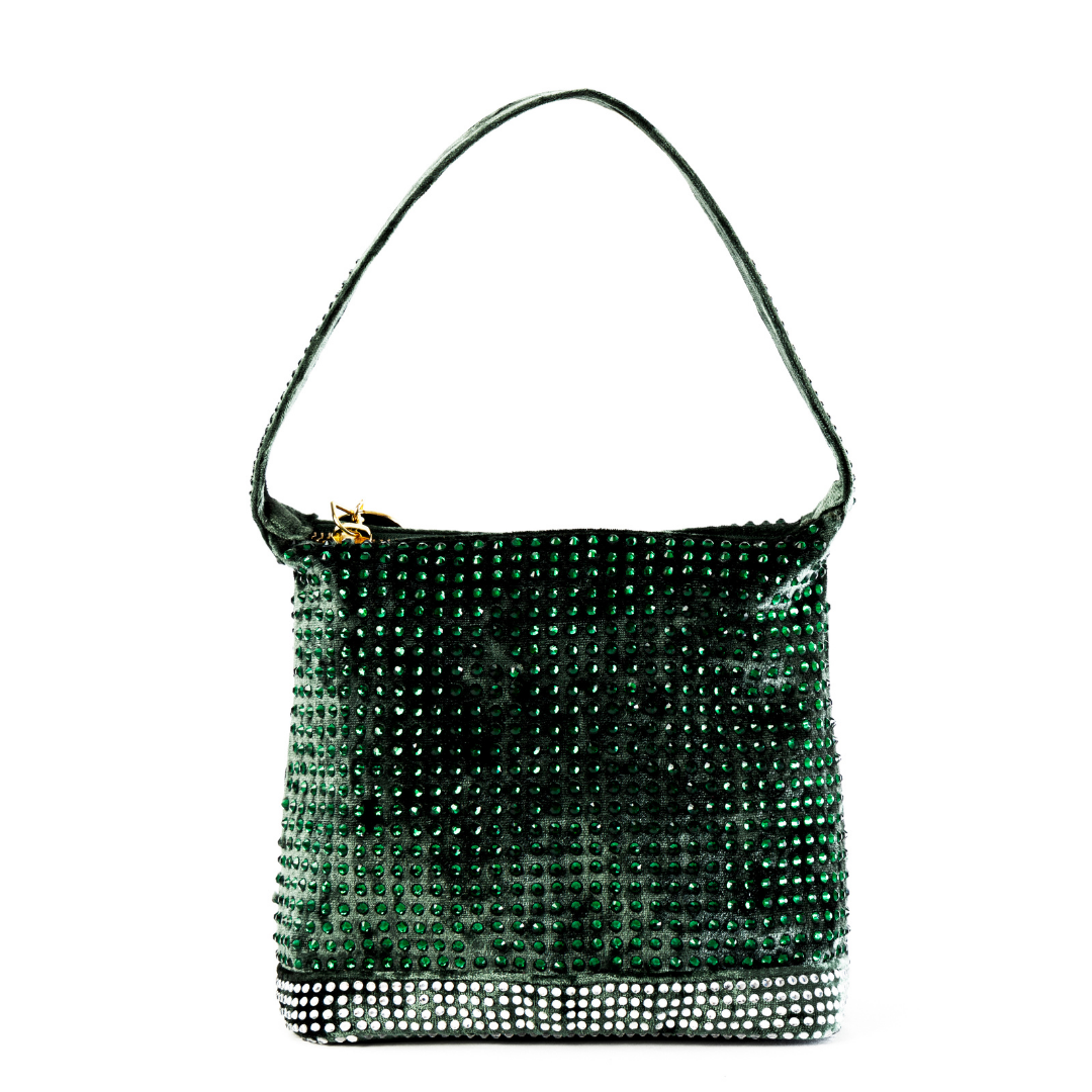 Velvet Dazzle Emerald Green Bag
