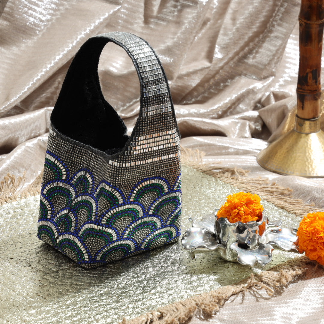 Paris Petite Aurora Party Silver Blue Bag