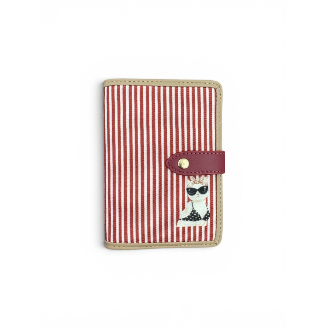 Stripe Right Jetset Passport Case - Meowtini