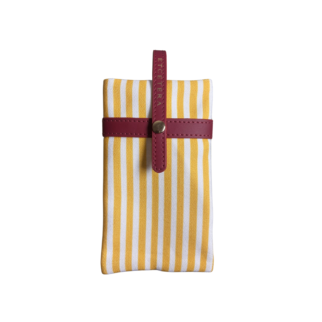 Twin Carry Eyeglass Pouch - Yellow & Deep Red