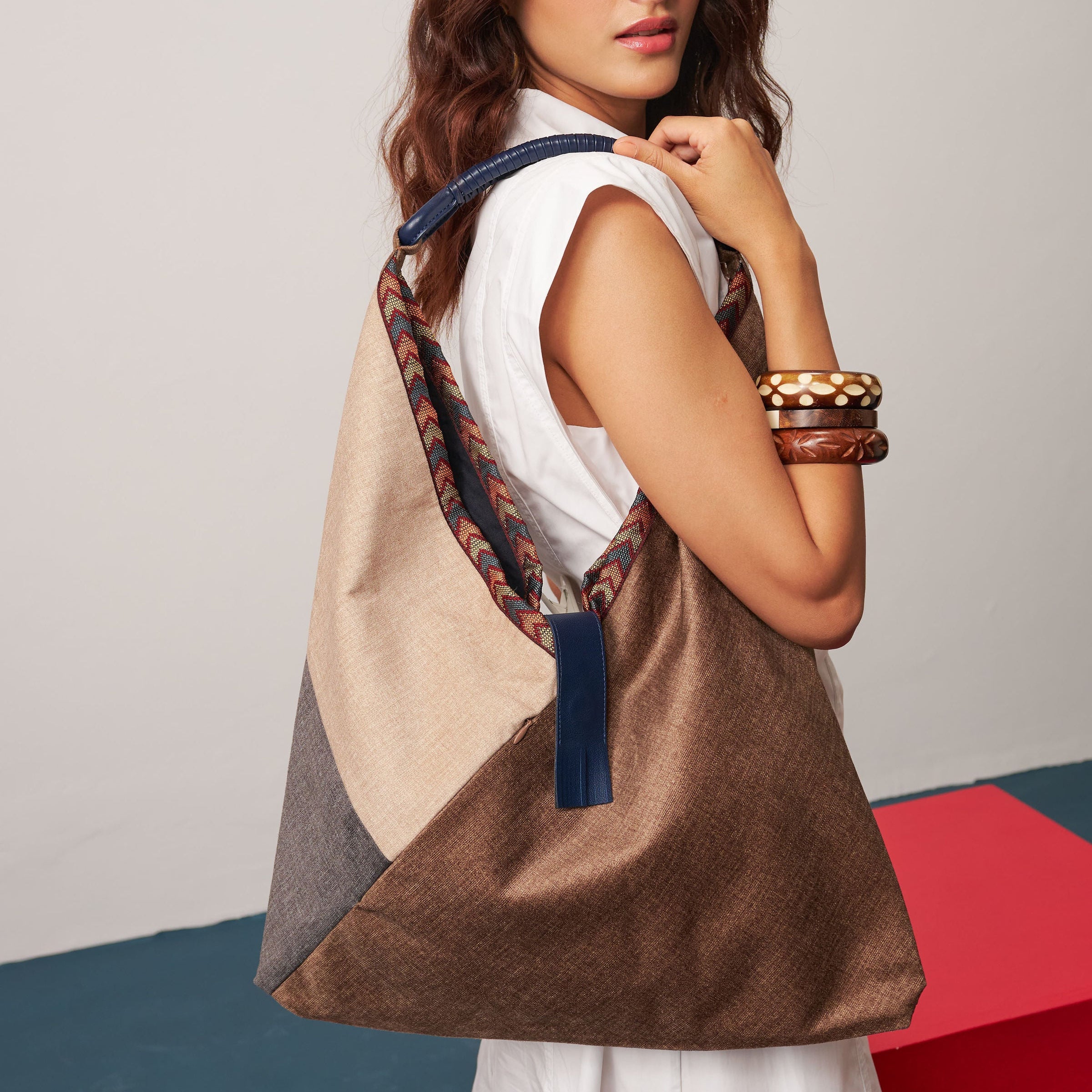 foldable shopper Shoulder Bag neutral