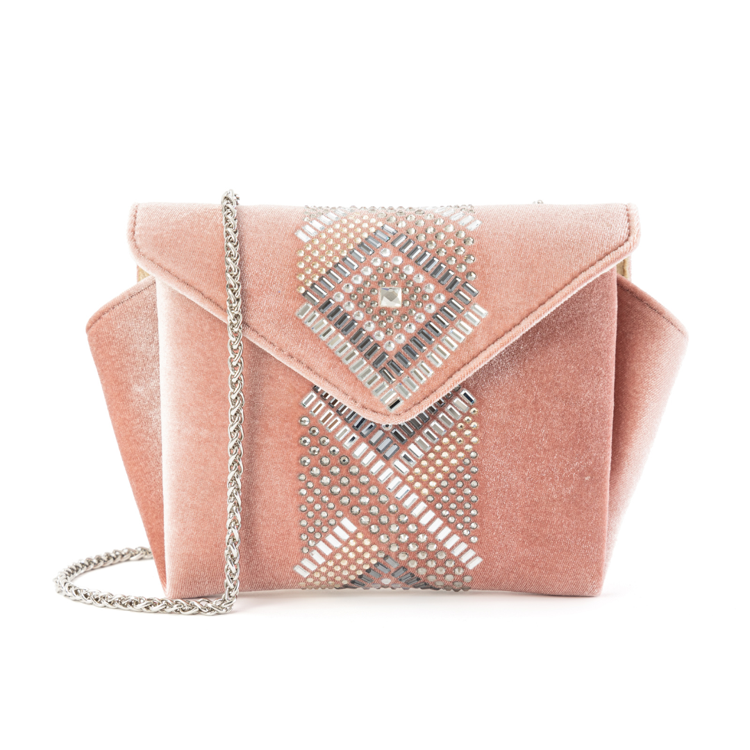 Origami Flap Party Sling Light Pink Bag