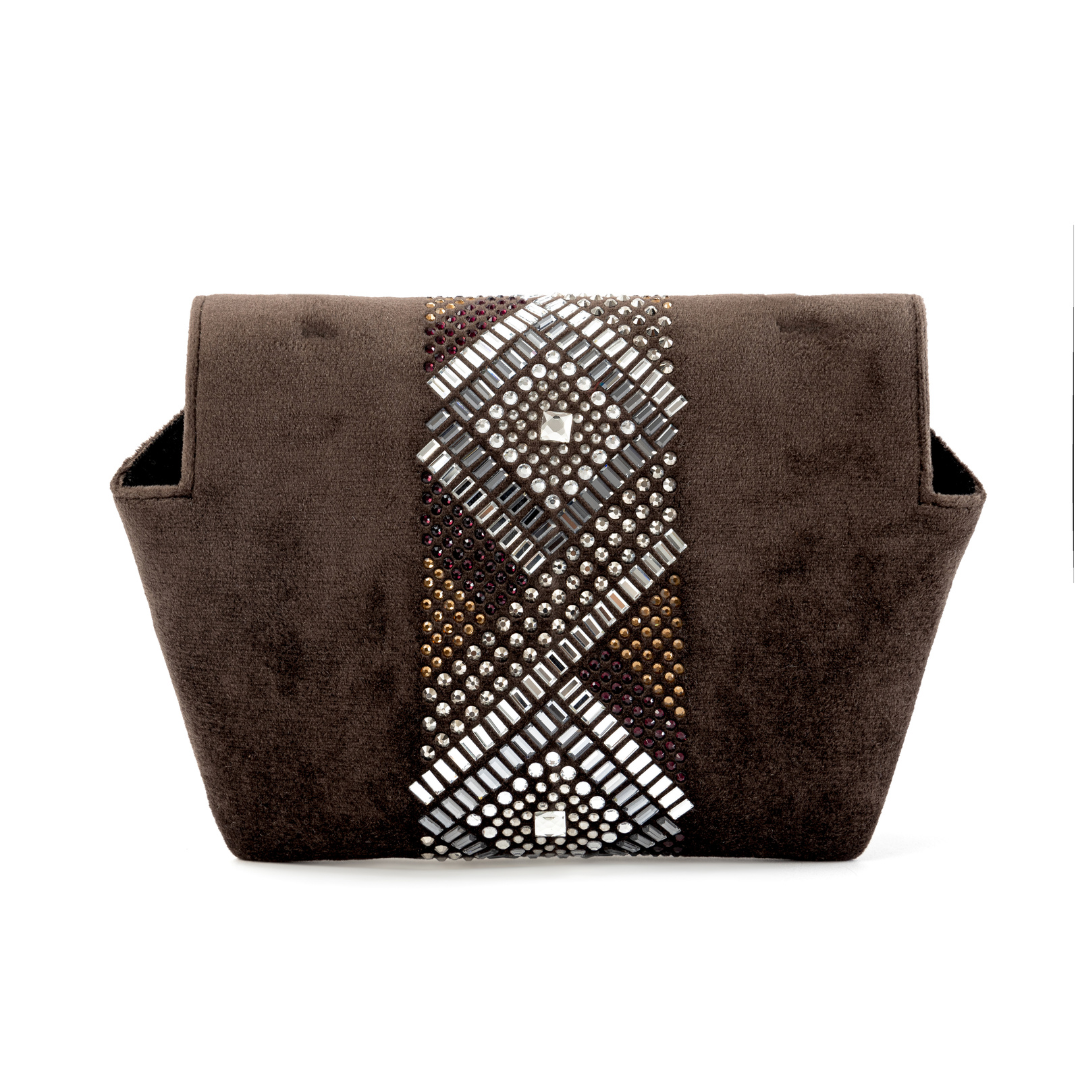 Origami Flap Party Sling Brown Bag