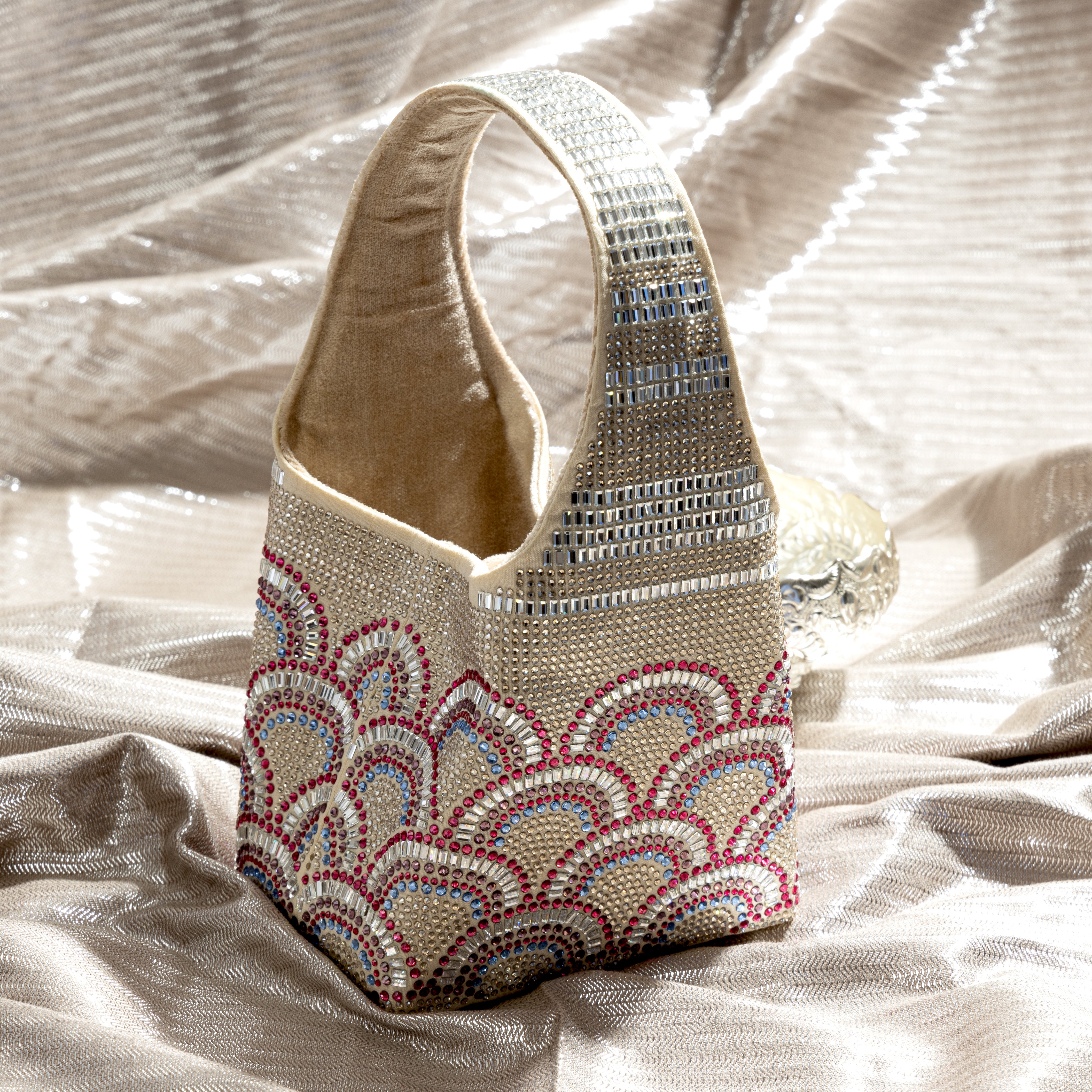 Paris Petite Aurora Party Silver Beige Bag