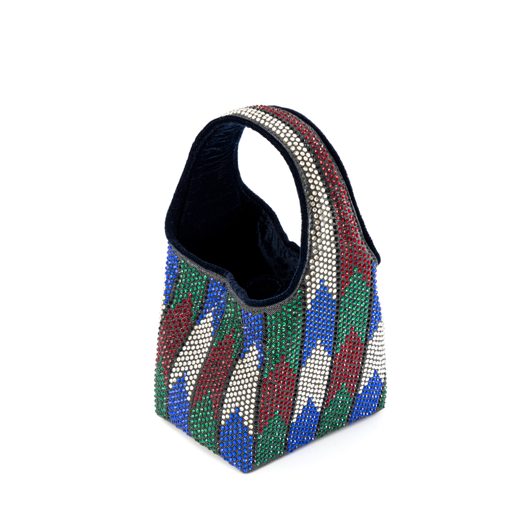 Paris Petite Chevron Party Jewel Tone Bag