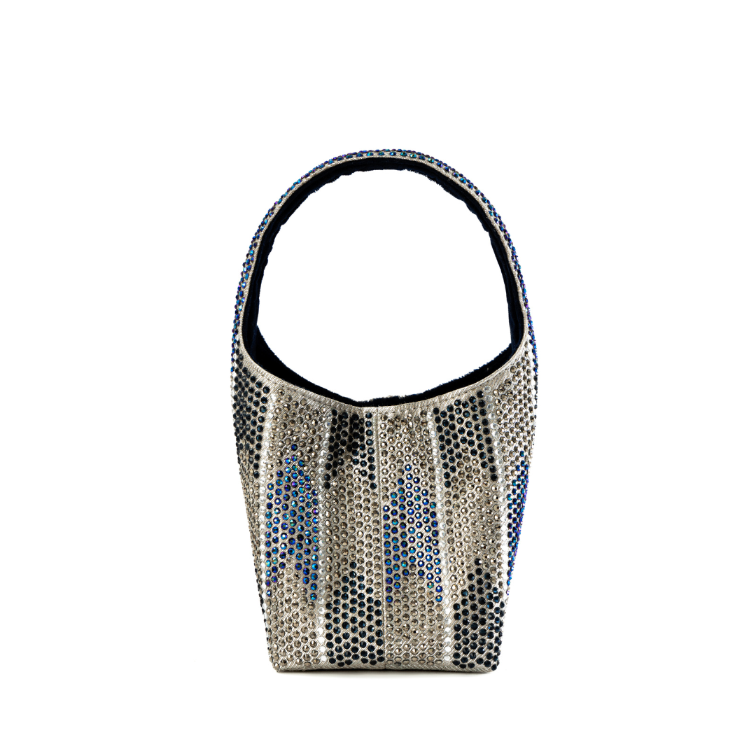 Paris Petite Chevron Party Metallic Bag