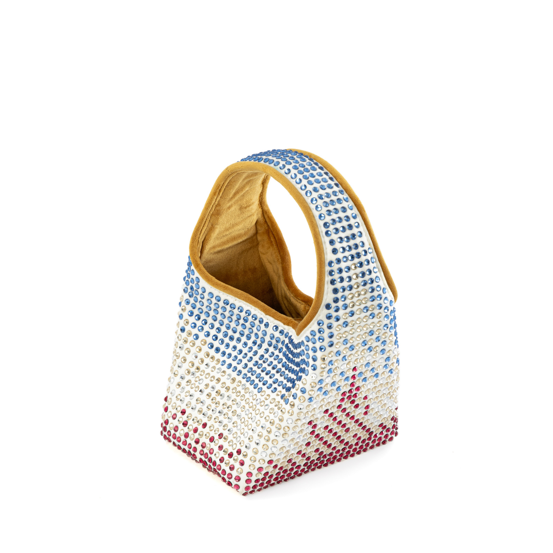 Paris Petite Spring Party Bag - Pink, Blue & Yellow
