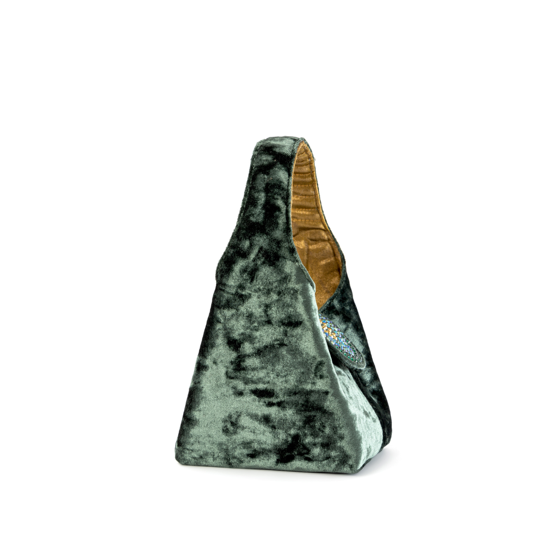 Paris Petite Velvet Party Emerald Green Bag