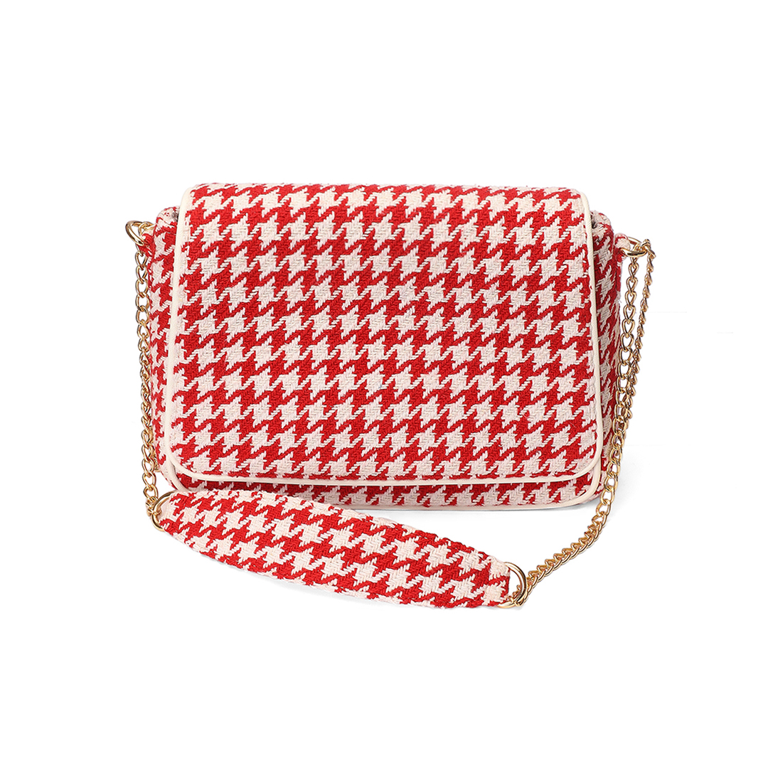 Houndstooth Red Shoulder bag