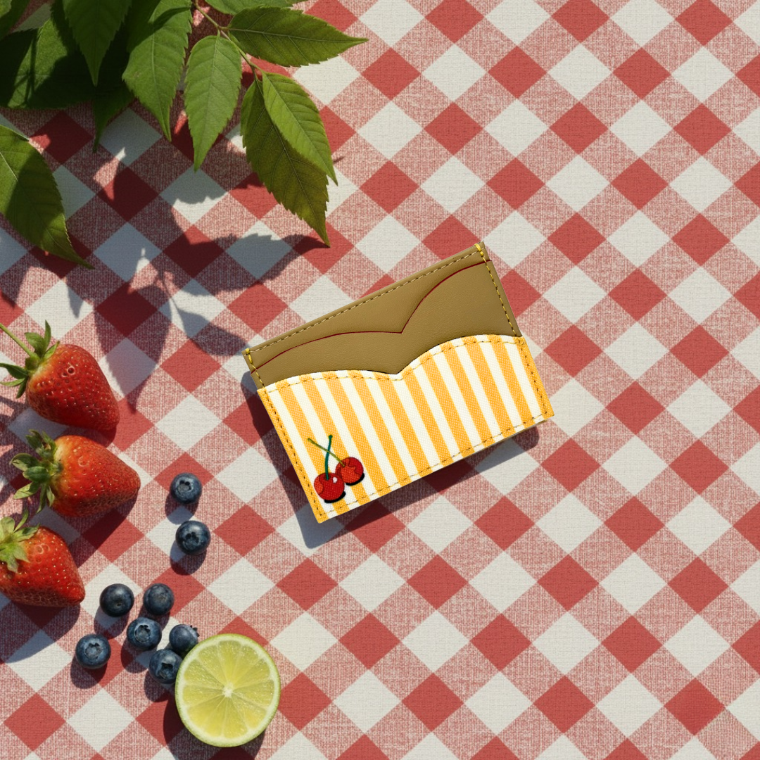 Stripe Right - Cherry Pop Wallet-Beige