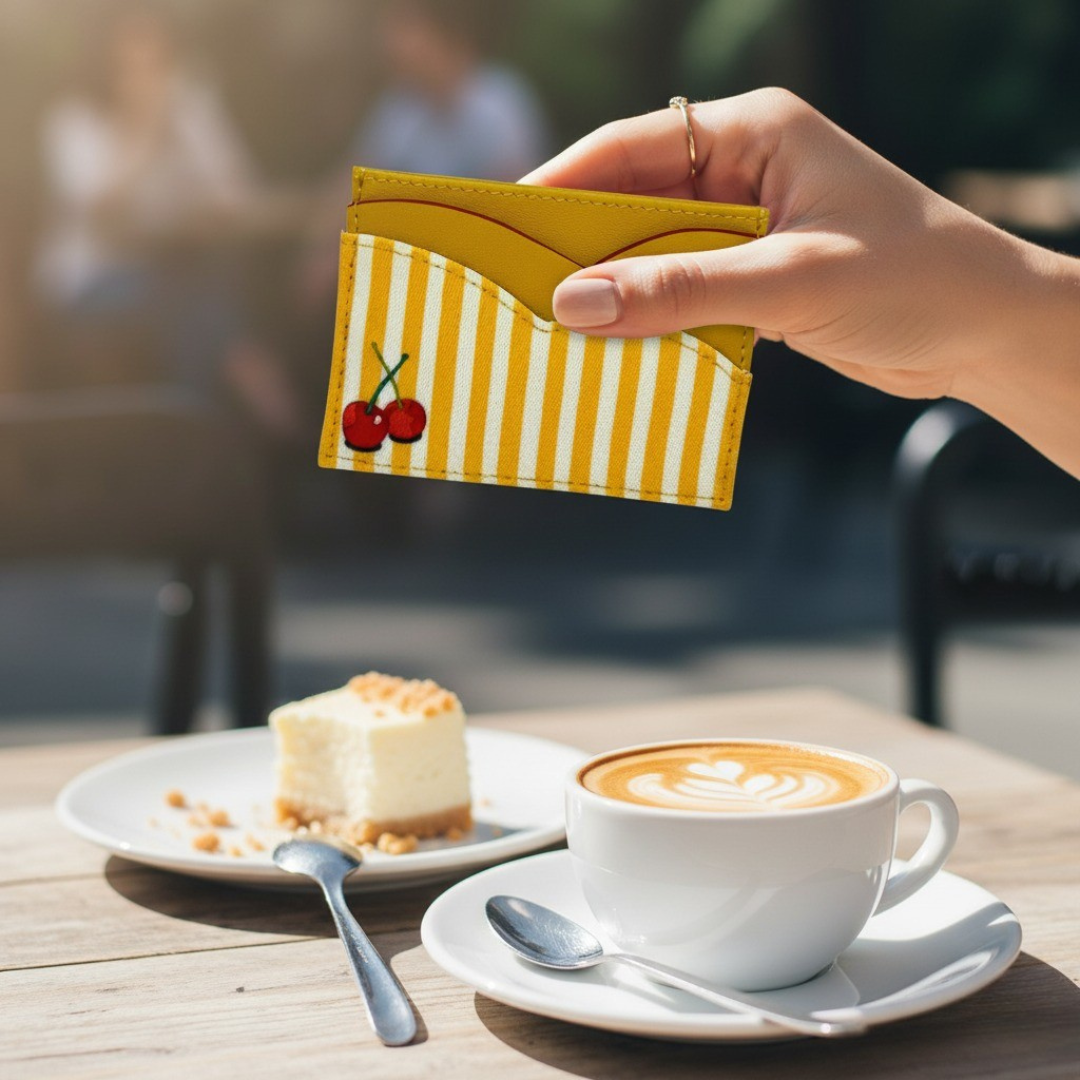 Stripe Right - Cherry Pop Wallet-Yellow