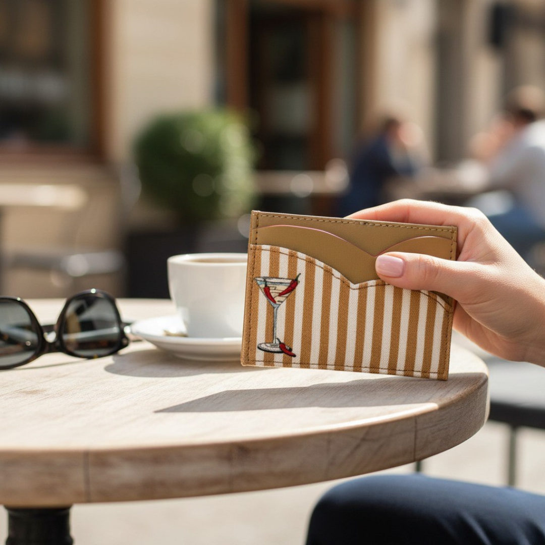 Stripe Right - Cocktail Hour Wallet-Beige