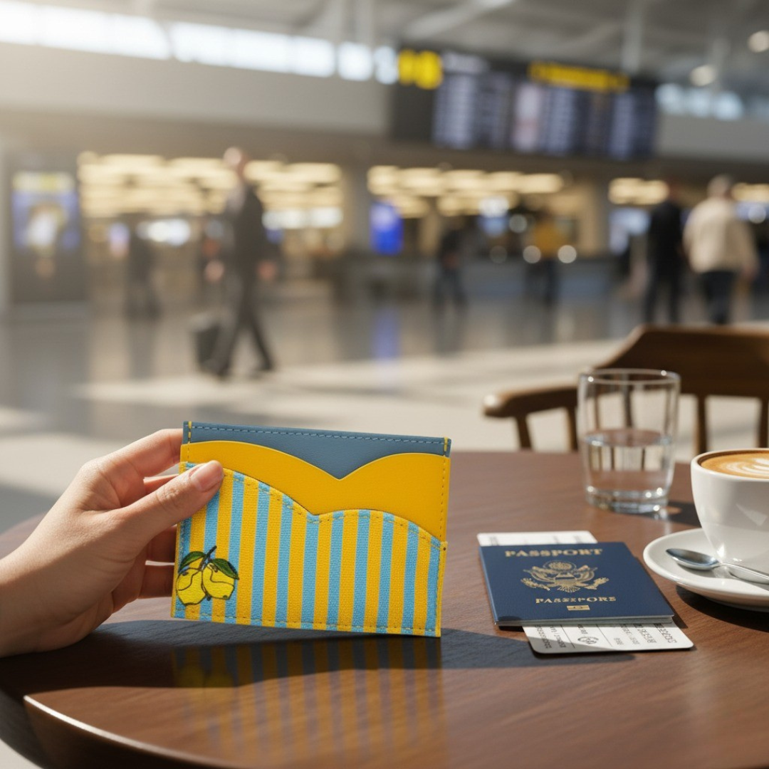 Stripe Right - Limoncello Wallet Yellow/Blue