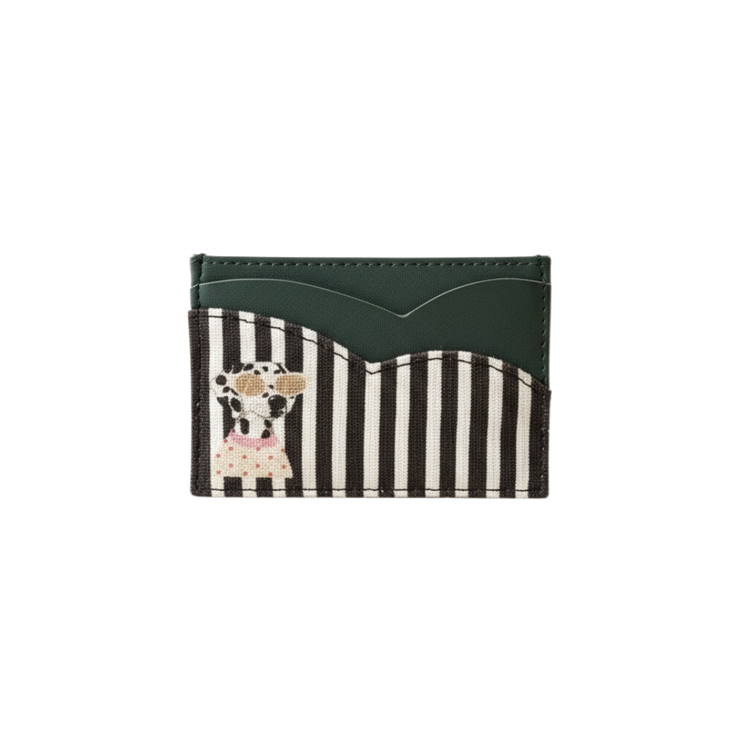 Stripe Right - No Leash Card Wallet Green