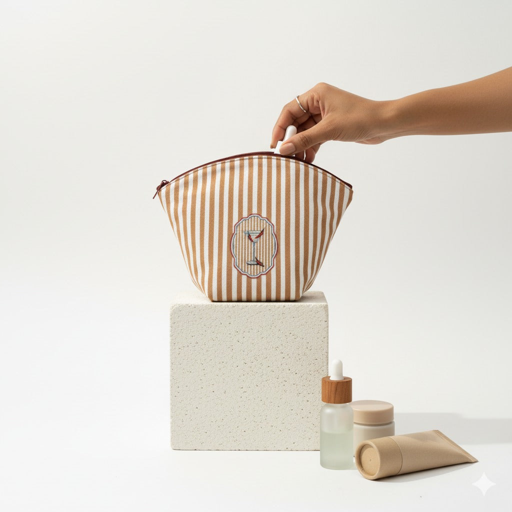 Stripe Right Vanity Pouch - Cocktail Hour
