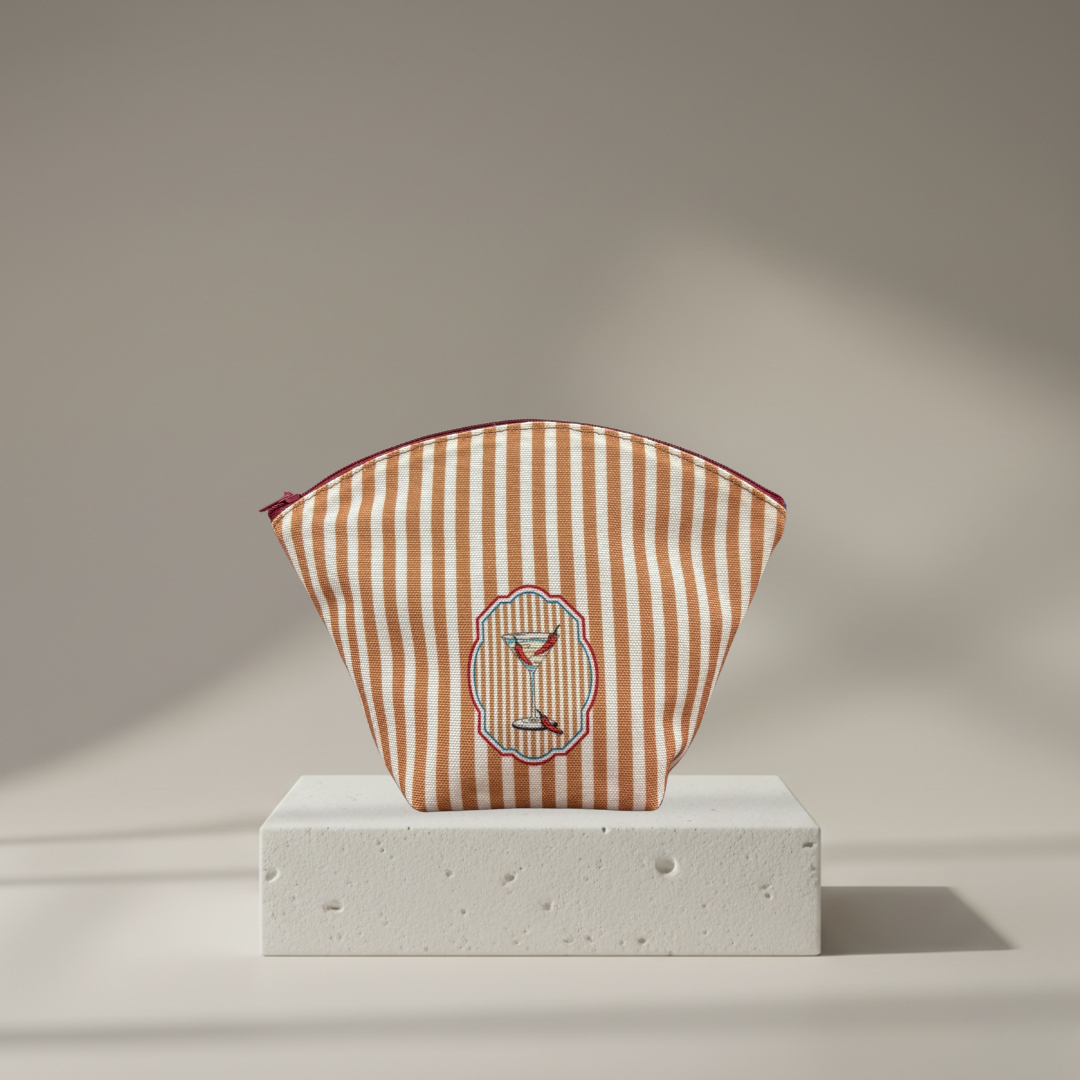 Stripe Right Vanity Pouch - Cocktail Hour