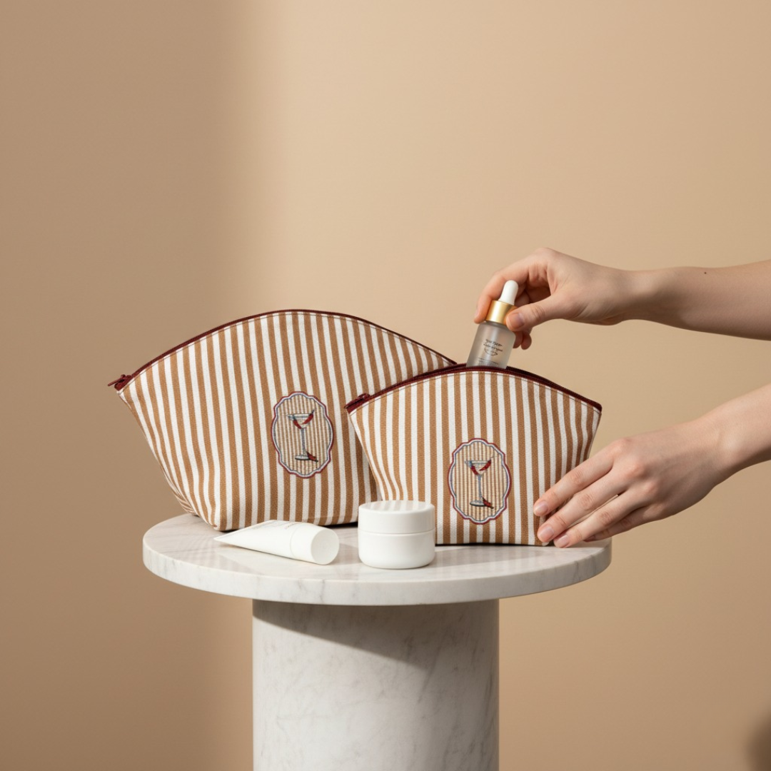 Stripe Right Vanity Pouch - Cocktail Hour