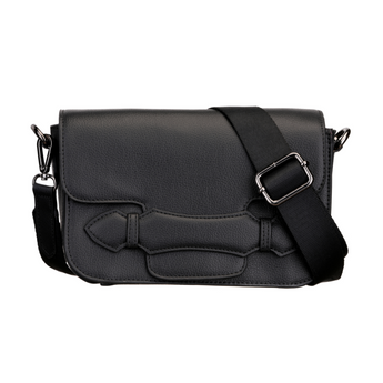 A black Markcross Crossbody Bag with a wide strap