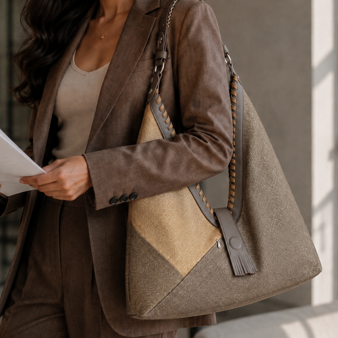 Foldable Medium Shopper Cocoa blend