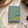 Stripe Right Jetset Passport Case - Limoncello (Green & Blue)
