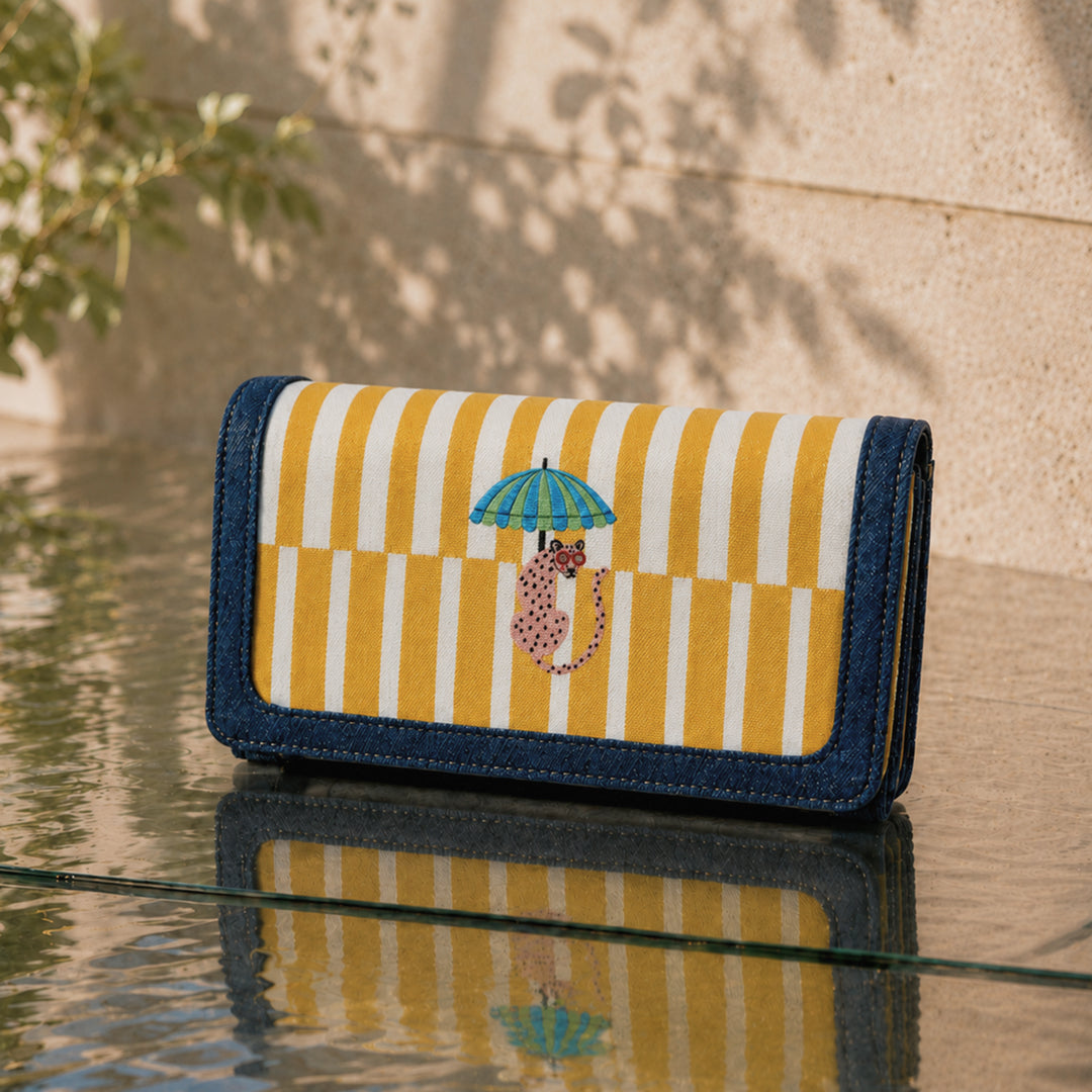 Stripe Right Wet & Wild Sunshine Yellow Sling Wallet