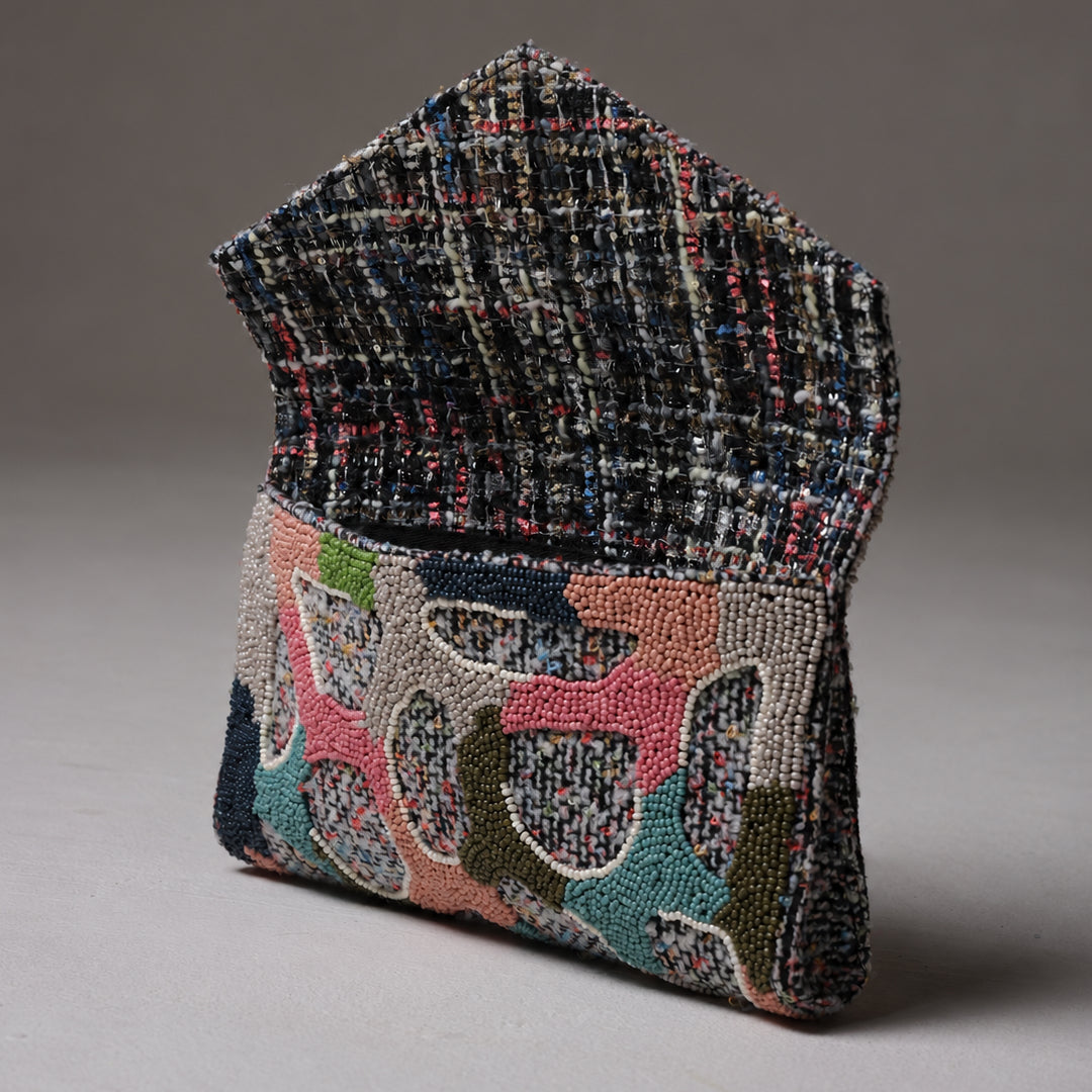 Tessera Bloom Beaded Clutch