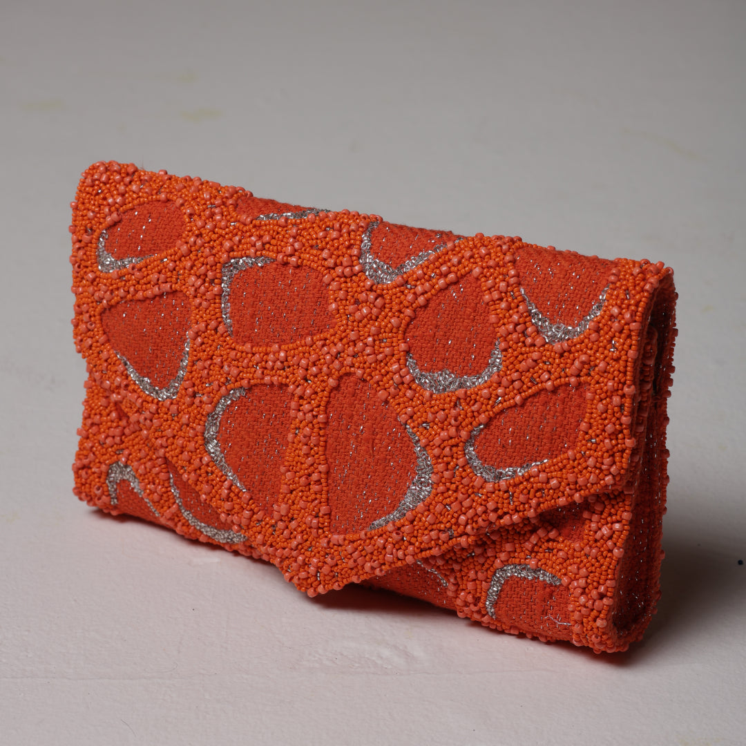 Tessera Coral Bead Clutch