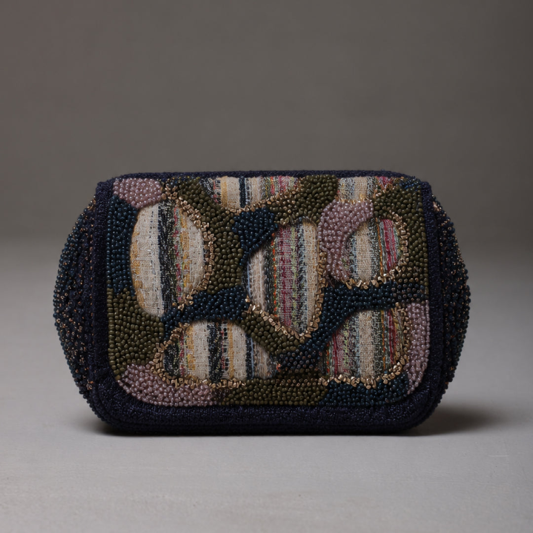 Tessera Midnight Blue Bead Shoulder Bag
