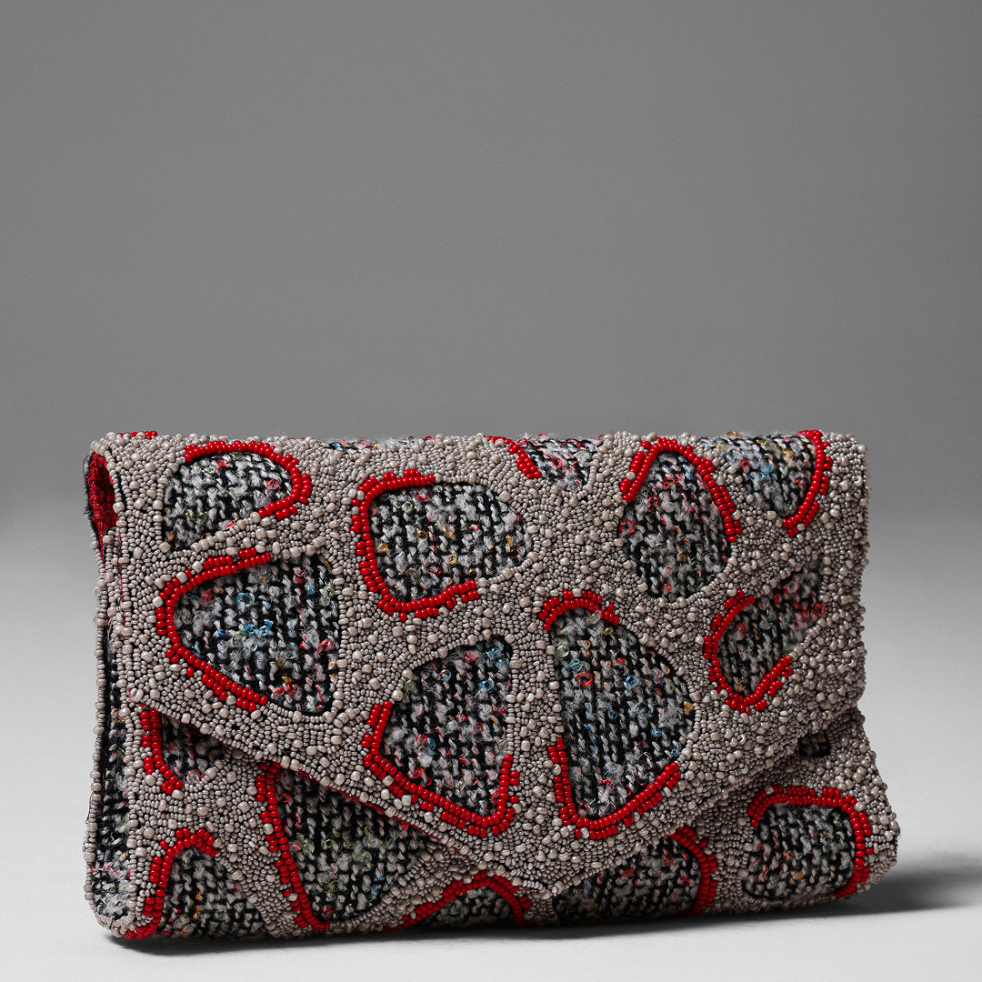 Tessera Ash Bead Clutch