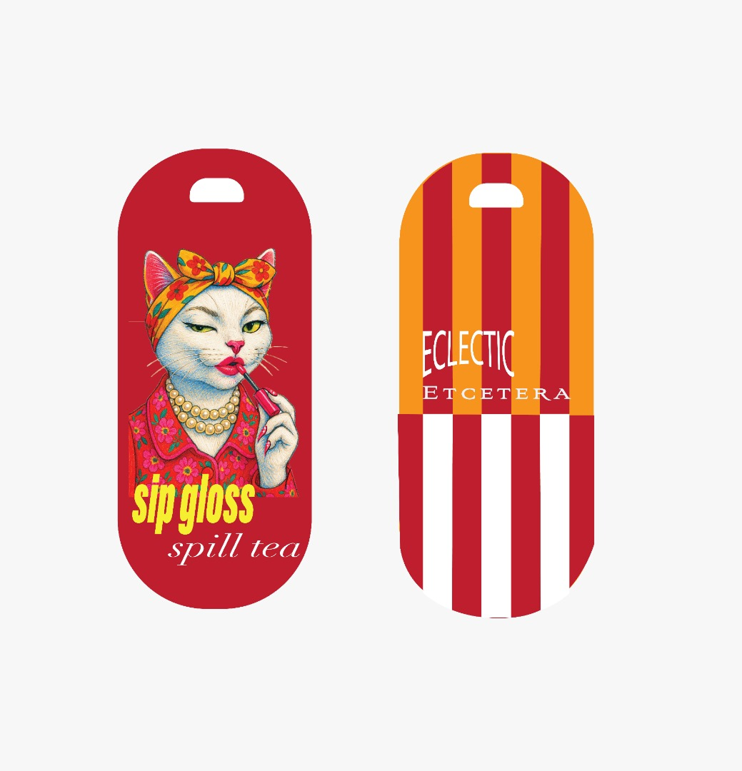 Sip Gloss. Spill Tea Leather Red Tag