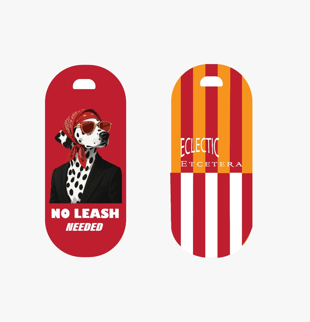No Leash Needed Leather Tag